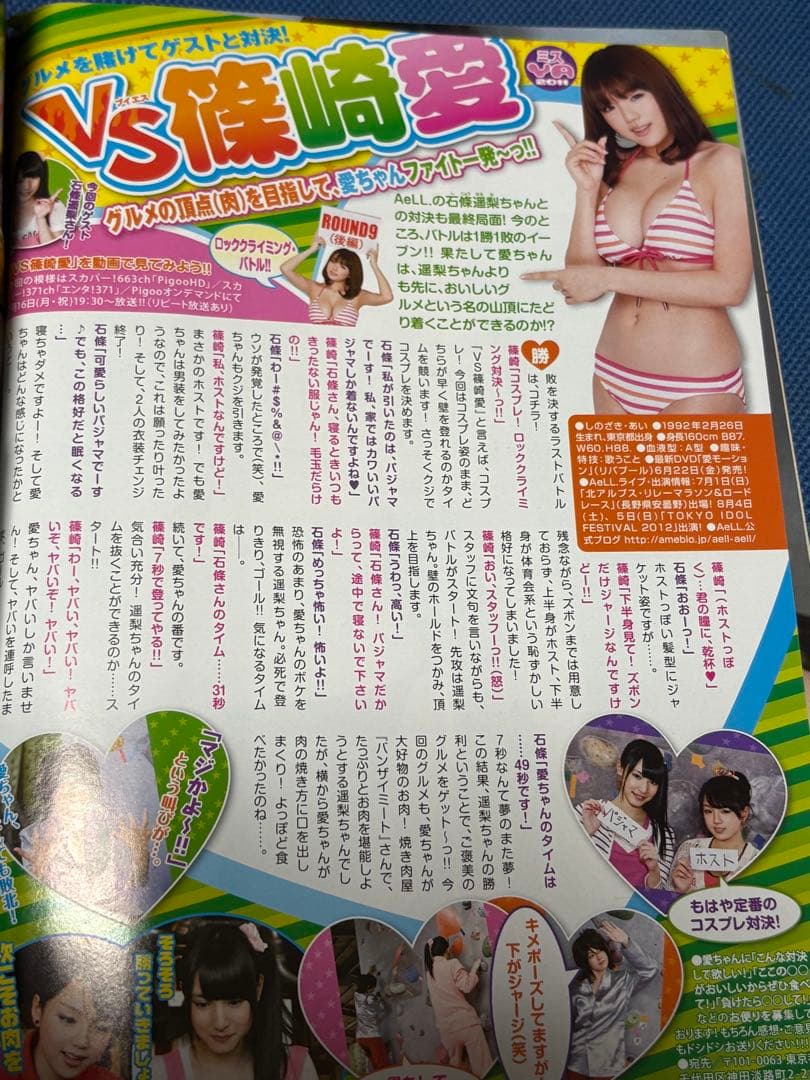 ヤングアニマル 2012年 No.13 吉木りさ　ベルセルク　付録付き　篠崎愛
