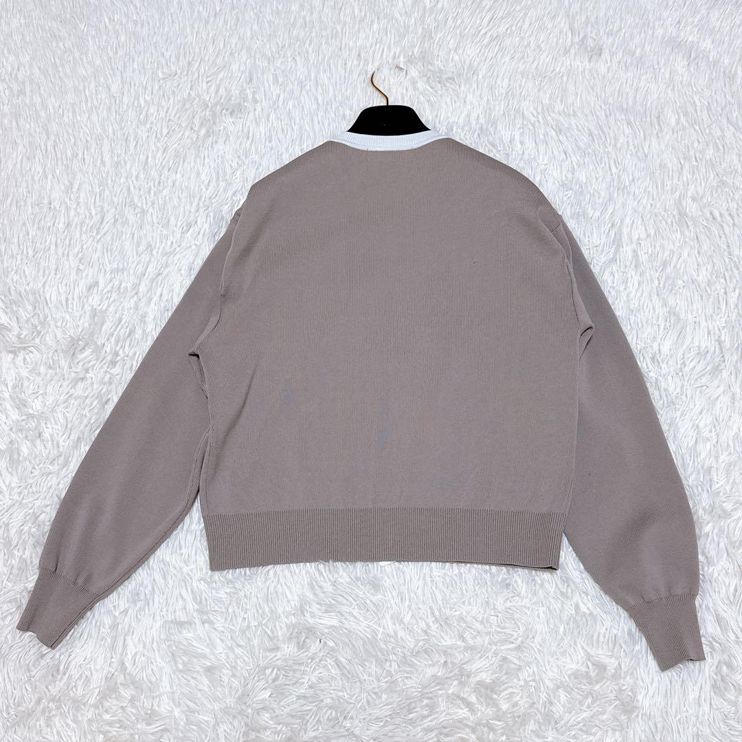 マイストラーダ 配色アンサンブル 38 金ボタン グレージュ　美品