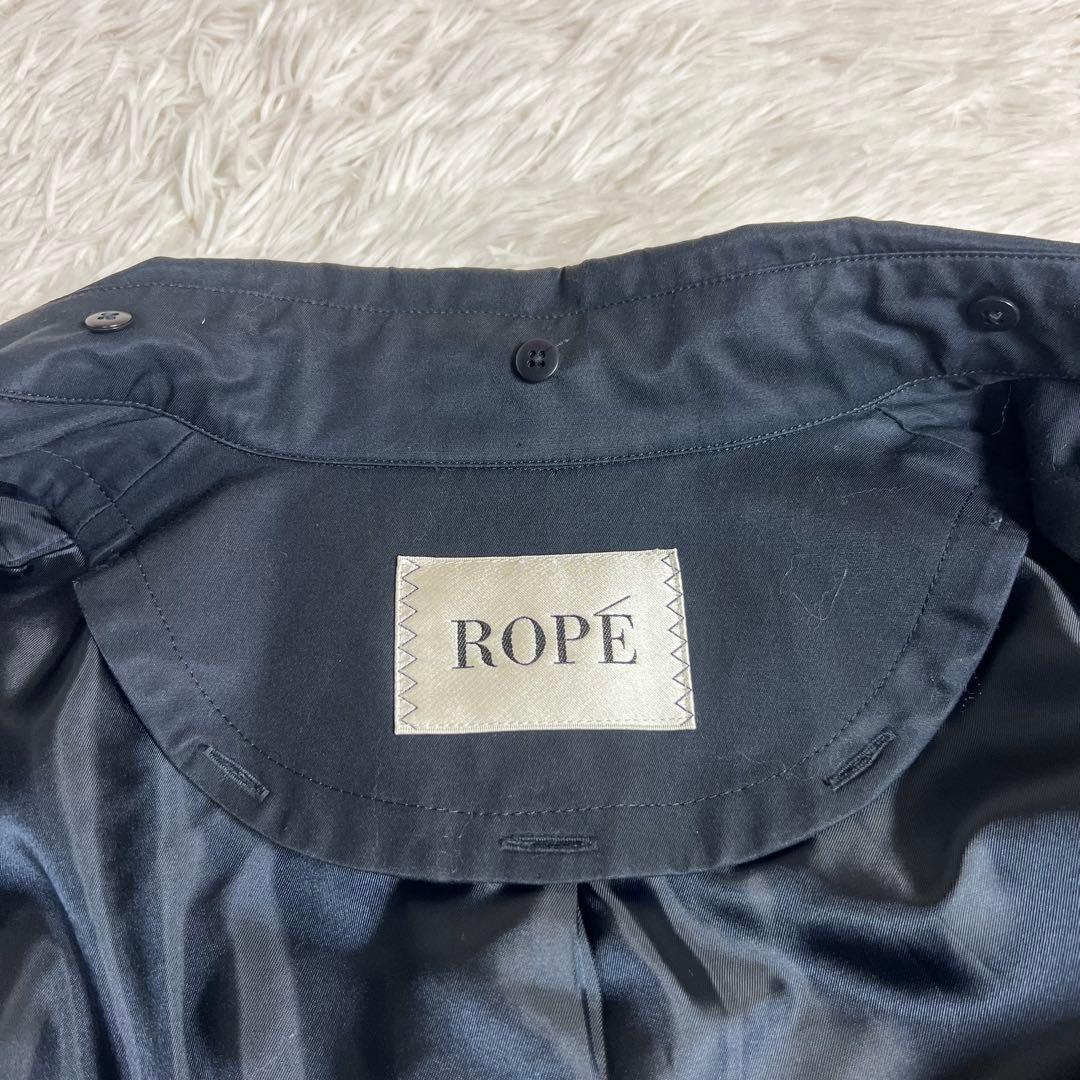 美品 ROPE 4wayトレンチコート ラクーンファー ライナー ネイビー 38