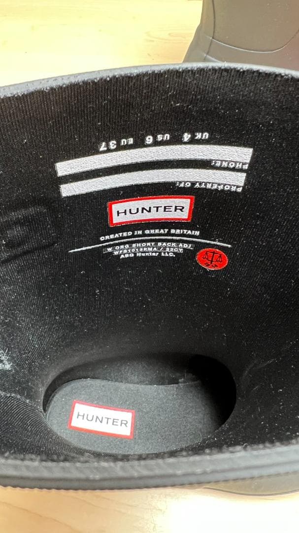 未使用品　HUNTER　レインブーツ　ショート　23cm