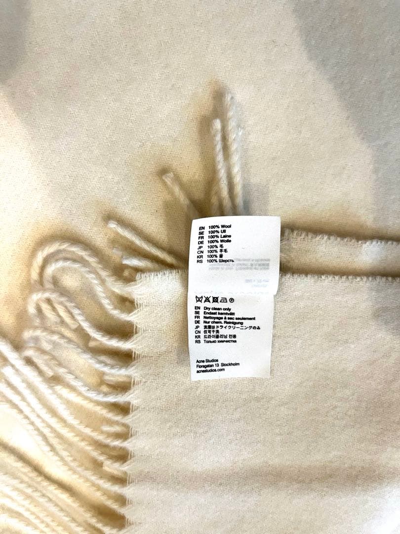 【最終値下げ】Acne Studios アクネ　ウールスカーフ　ウォームホワイト