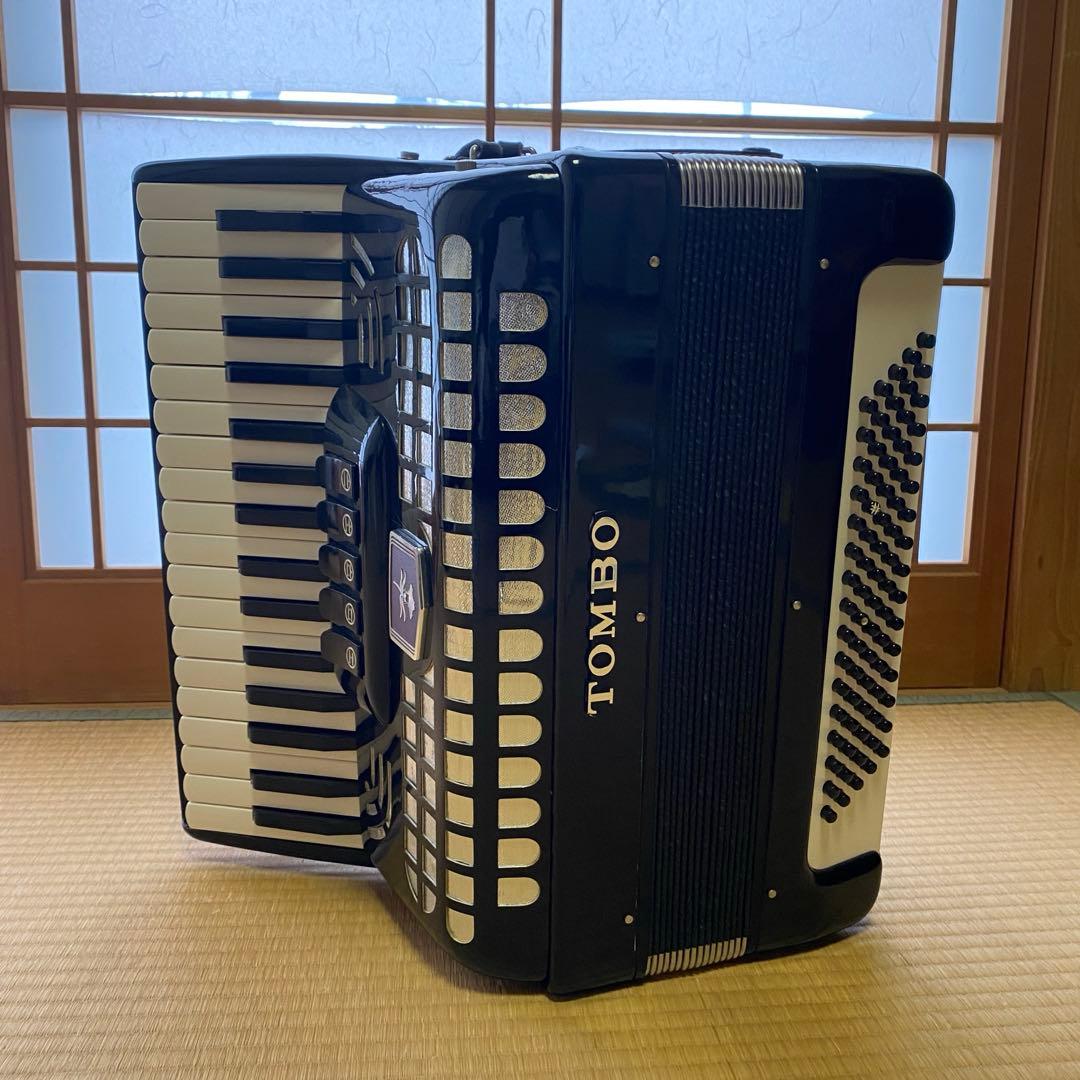 TOMBO トンボ アコーディオン 34鍵 80ベース ケース付き