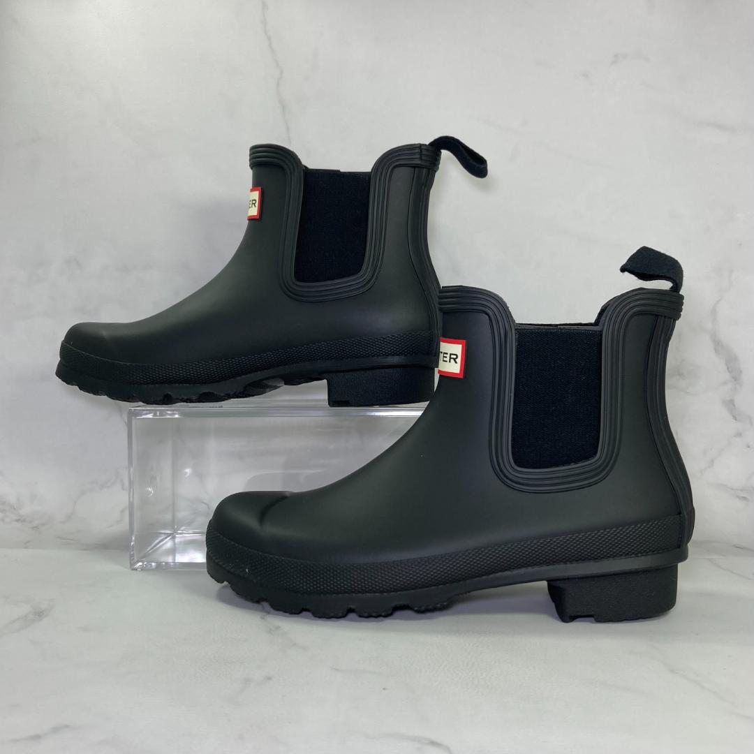 【極美品】HUNTER チェルシーブーツ レインブーツ 22㎝ ブラック