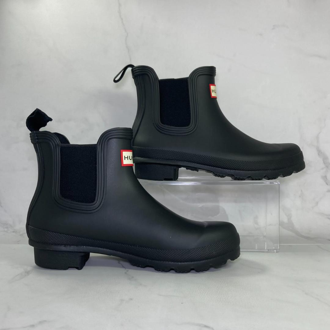 【極美品】HUNTER チェルシーブーツ レインブーツ 22㎝ ブラック
