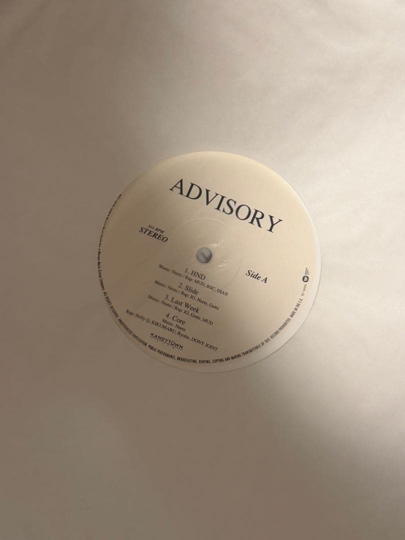 【最安値】KANDYTOWN advisory アナログレコード