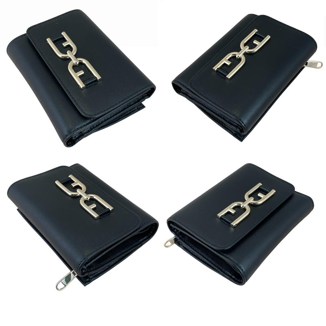 【新品・未使用】FURLA フルラ 三つ折り財布 METI ブラック レザー製