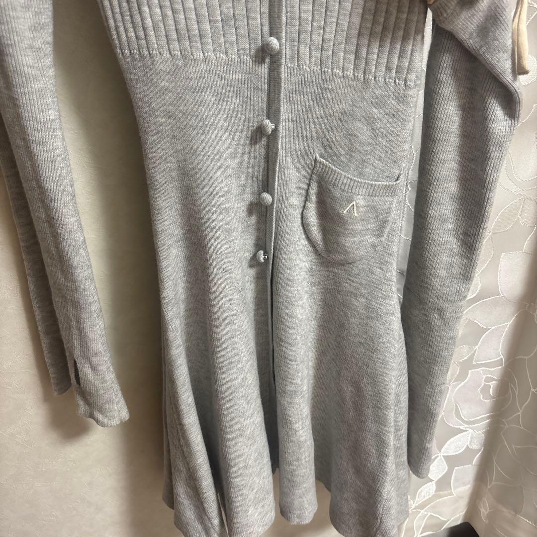 Helen knit flare mini dress Andmary ワンピ