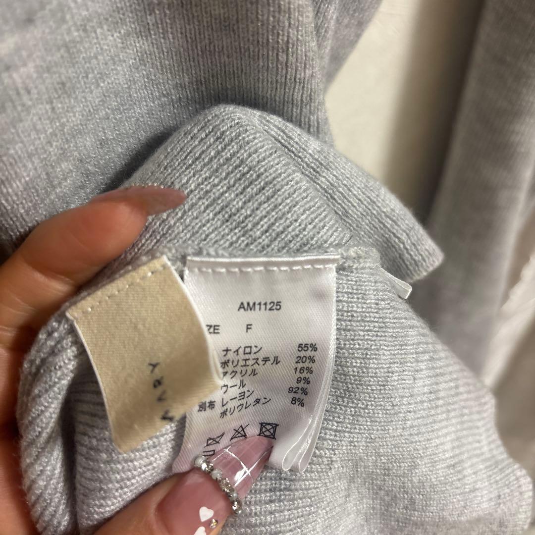 Helen knit flare mini dress Andmary ワンピ