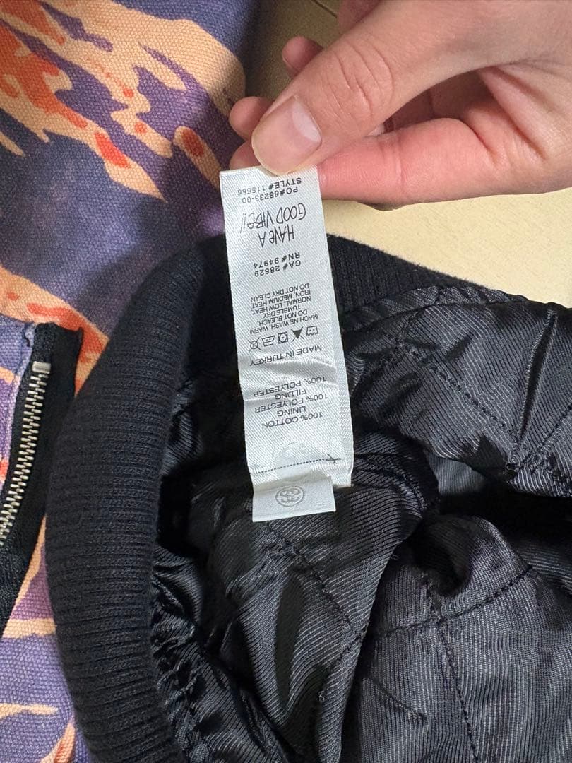 ジャケット・アウター STUSSY TIRGIS CANVAS BOMBER JACKET