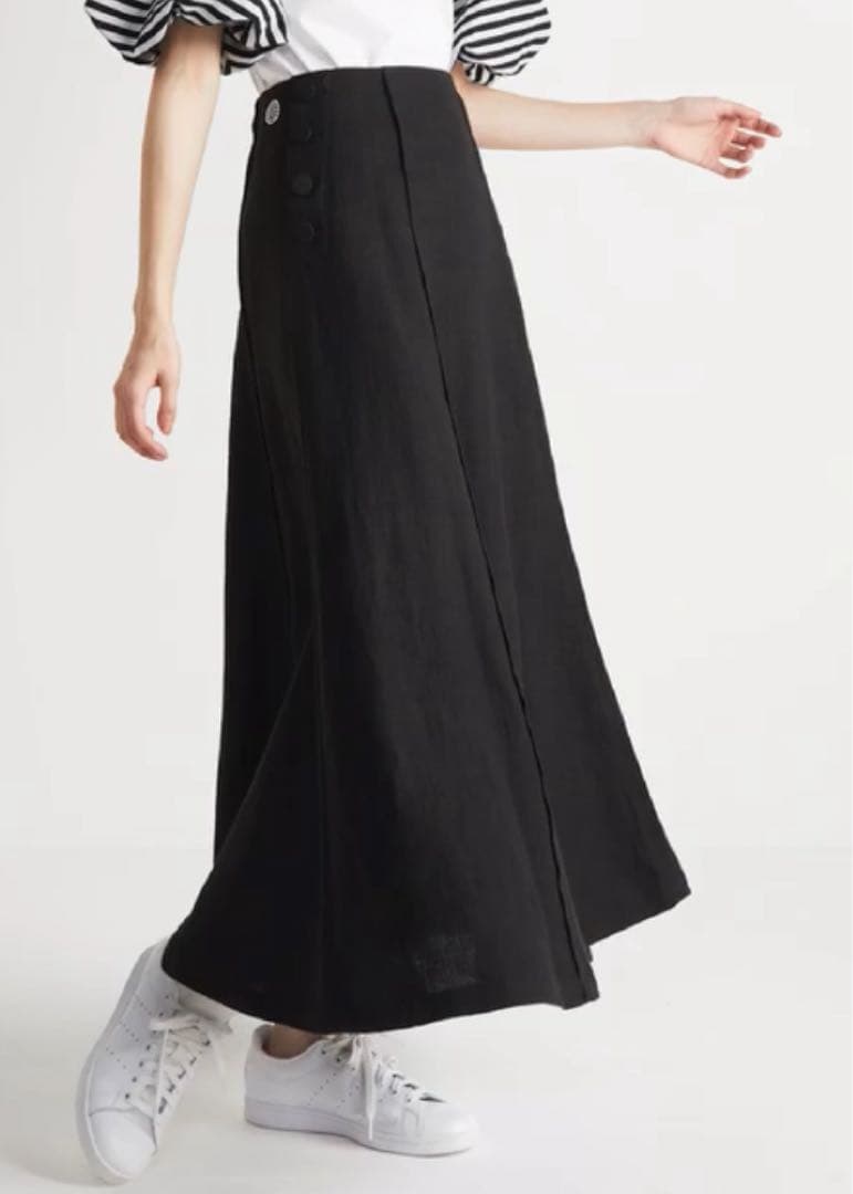 s*e様 ボーダーズアットバルコニー　linen flare skirt M新品