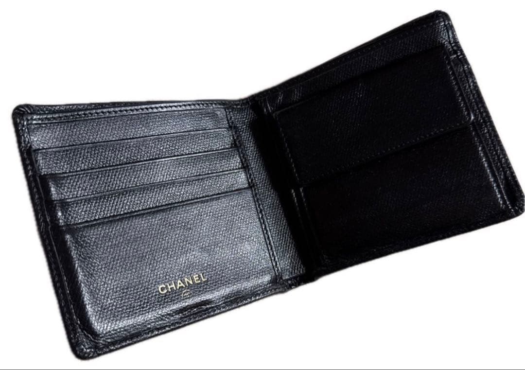 ⭐️売り切りたい為価格相談可⭐️ココボタン　二折財布 シャネル ブラックCHANEL