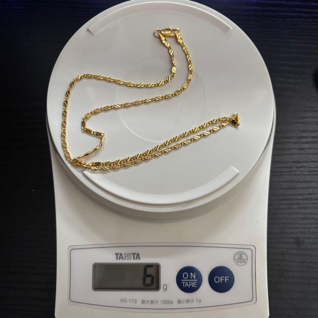 18k刻印ありゴールドネックレス 50cm20インチ