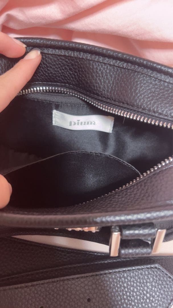 ❌【muu出品】❌ pium♡ハートポーチ付きミニボストンバッグ ブラック
