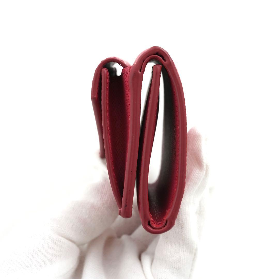 ✨新品未使用・箱保証書付き✨　PRADA ミニ財布　サフィアーノレザー　三つ折り