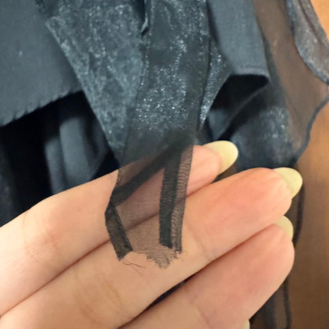 alice auaa アリスアウアア 揚羽スカート アシンメトリー 異素材 黒