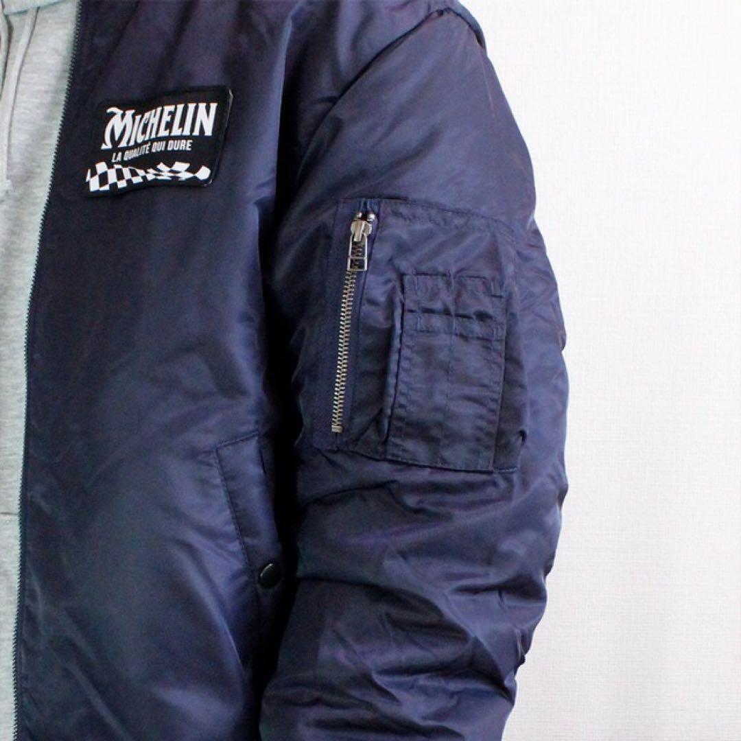 【新品・公認】MICHELINミシュラン フライトジャケット MA-1 ネイビー