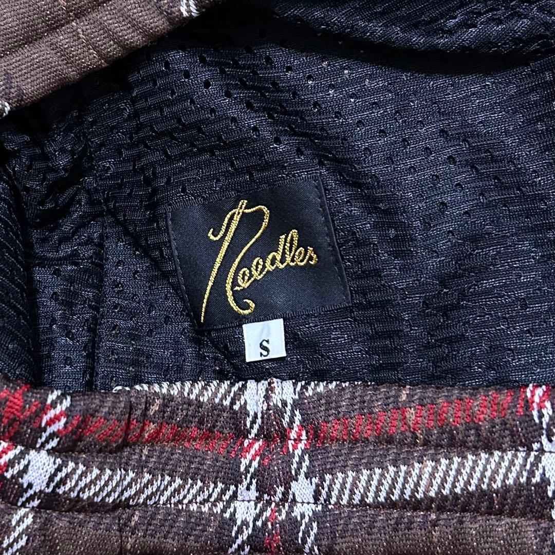 needles 直営店　トラックパンツ　H.D ブラウン　チェック　ヒザデル　S