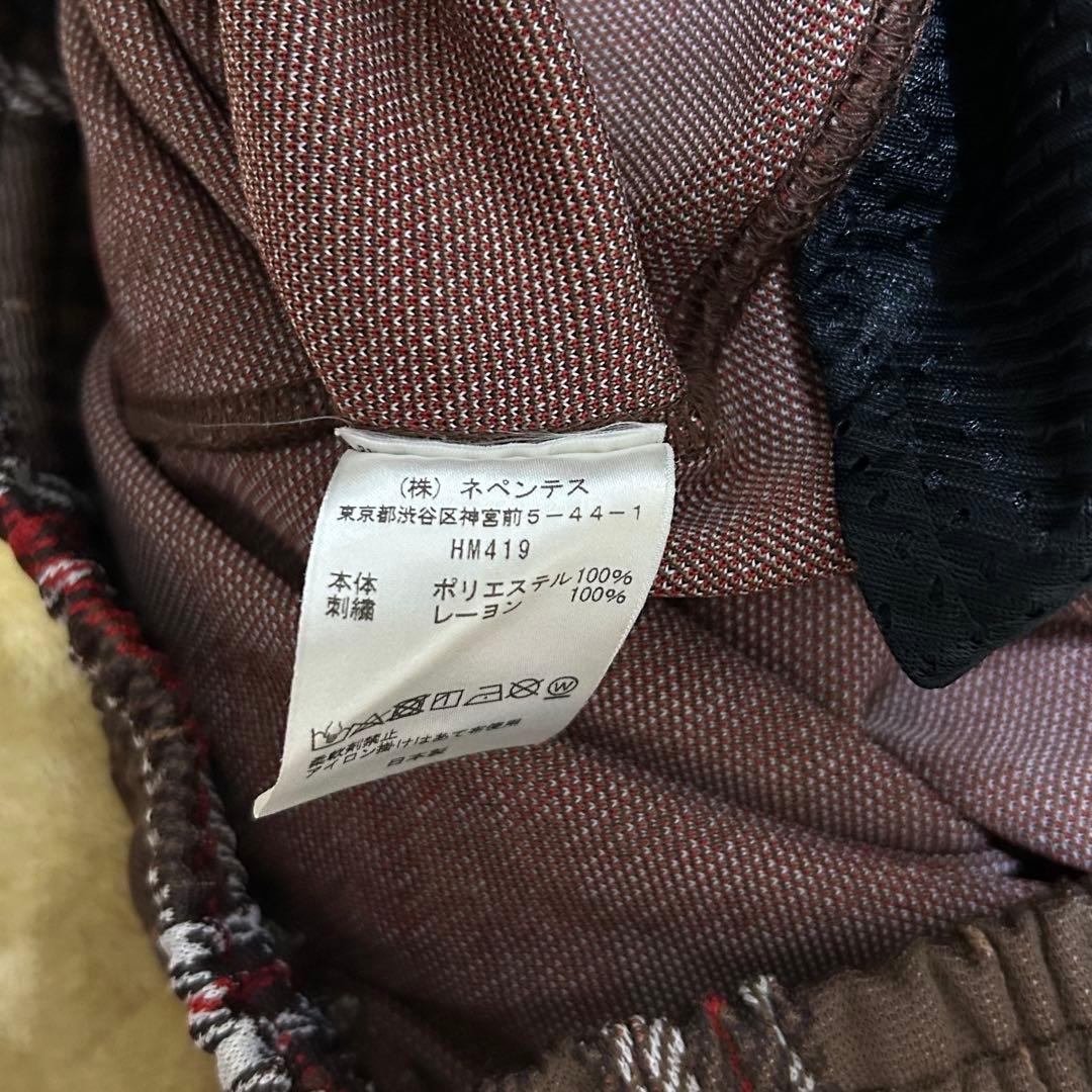 needles 直営店　トラックパンツ　H.D ブラウン　チェック　ヒザデル　S