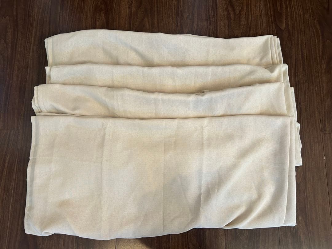 【IKEA】ROSENROBINIAレースカーテン1組×2,ベージュ,フック付き