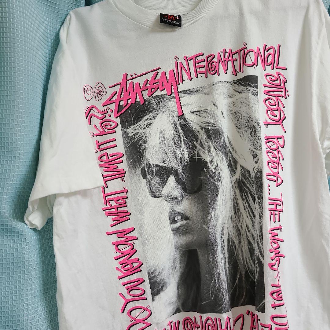 。*様 00s 　STUSSY laura photo t-shirt　 M　ロ