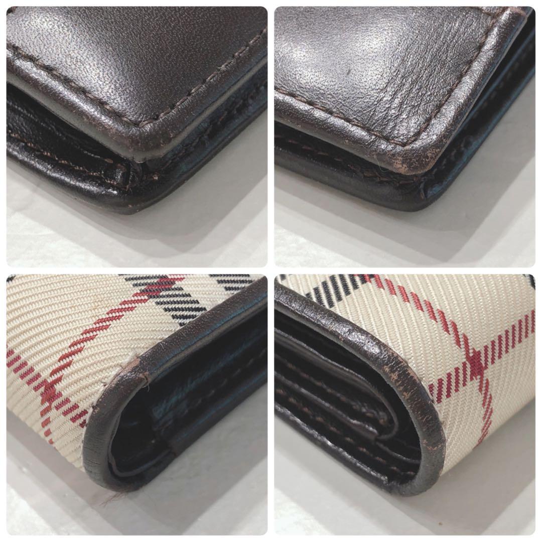 ☆BURBERRY☆ バーバリー 二つ折り財布 ノバチェック ベージュ ブラウン