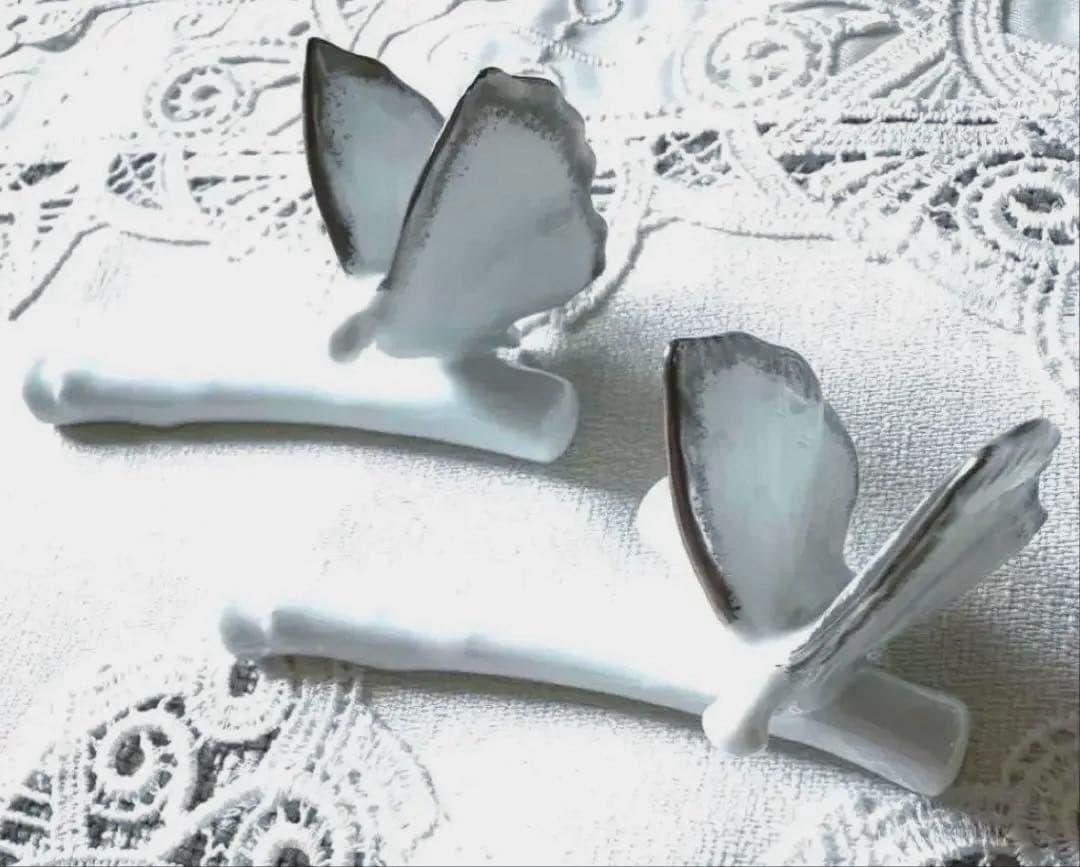 リモージュ Haviland 製　シルバーパピヨン　箸置き　2個X２セット