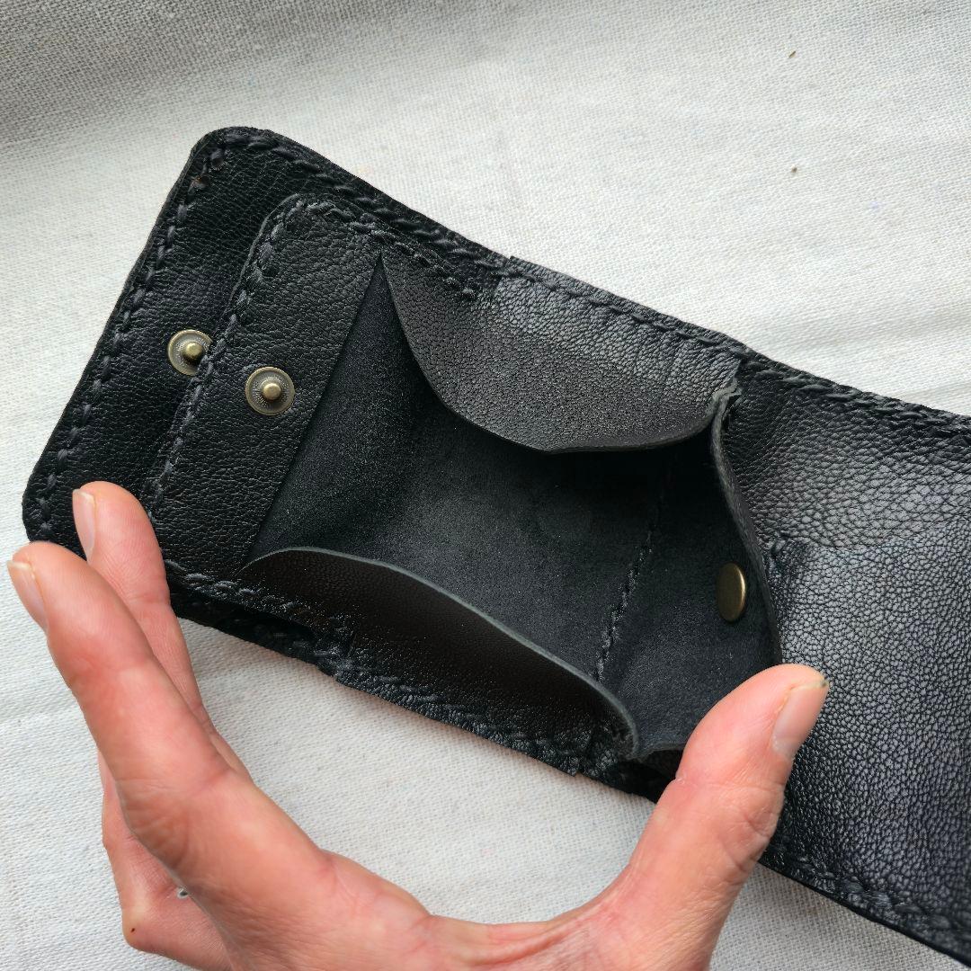 鹿革の三つ折り財布