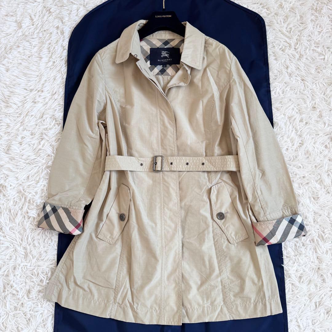 専用　2XL　バーバリーロンドン　シングルトレンチコート　ノバチェック　ベージュ