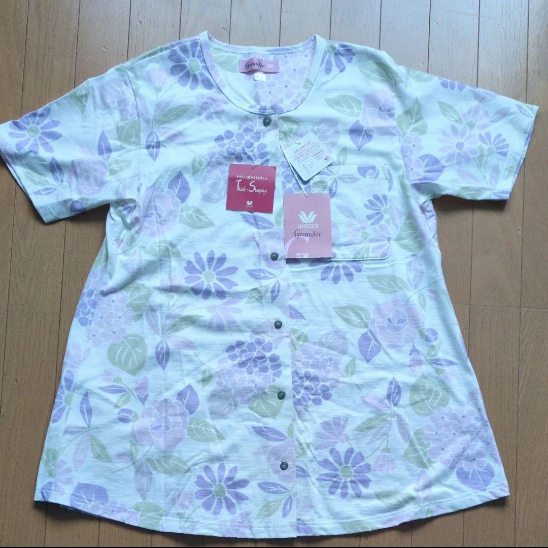 ワコール パジャマ グランダー 花柄 半袖