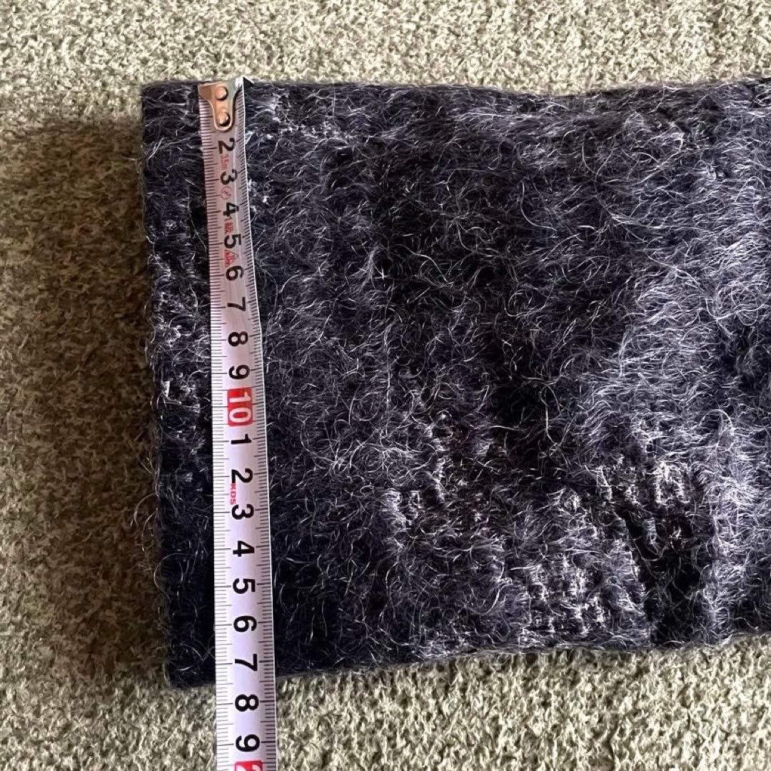 【良品】ヒロココシノ 比翼仕立てロングコート ブラックグレー花模様入り 9号