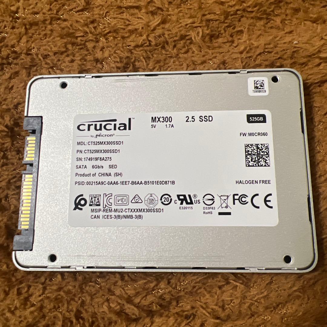 内蔵型SSD crucial MX300 525GB 2.5 SSD
