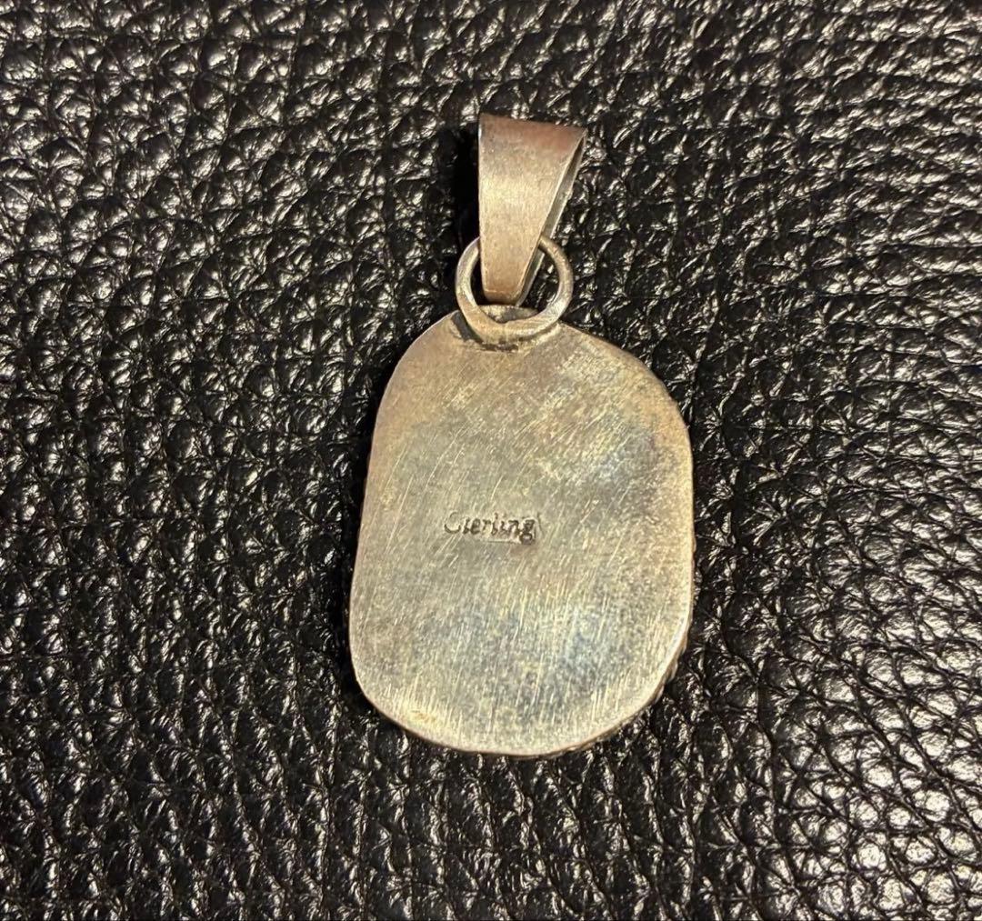 インディアンジュエリー　ヴィンテージ ターコイズ　ペンダント　sterling
