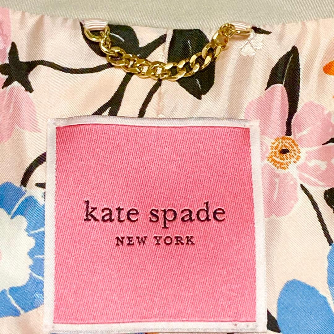 kate spade トレンチコート リボンベルト 花柄 Mサイズ相当