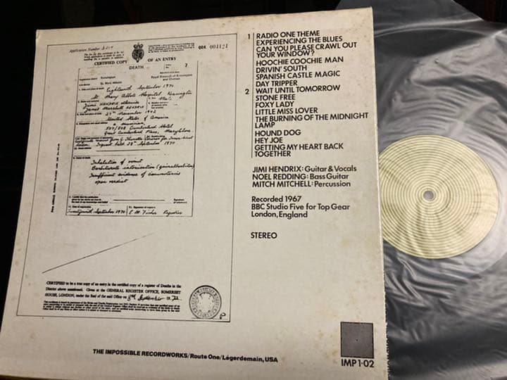 ブート/Jimi Hendrix Experience –Primal Keys