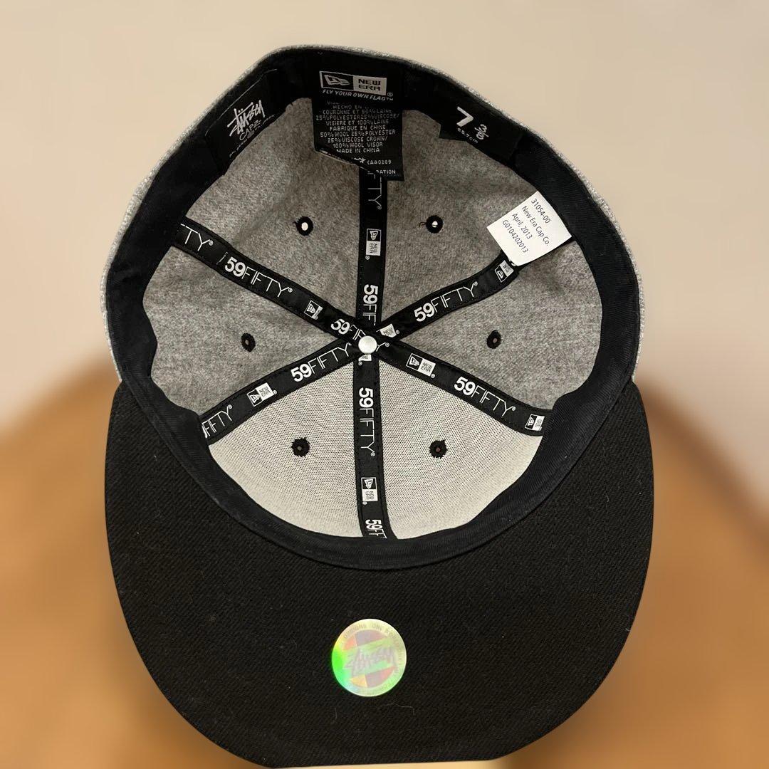 Stüssy × NEWERA 7 3/8 58.7cm black&gray