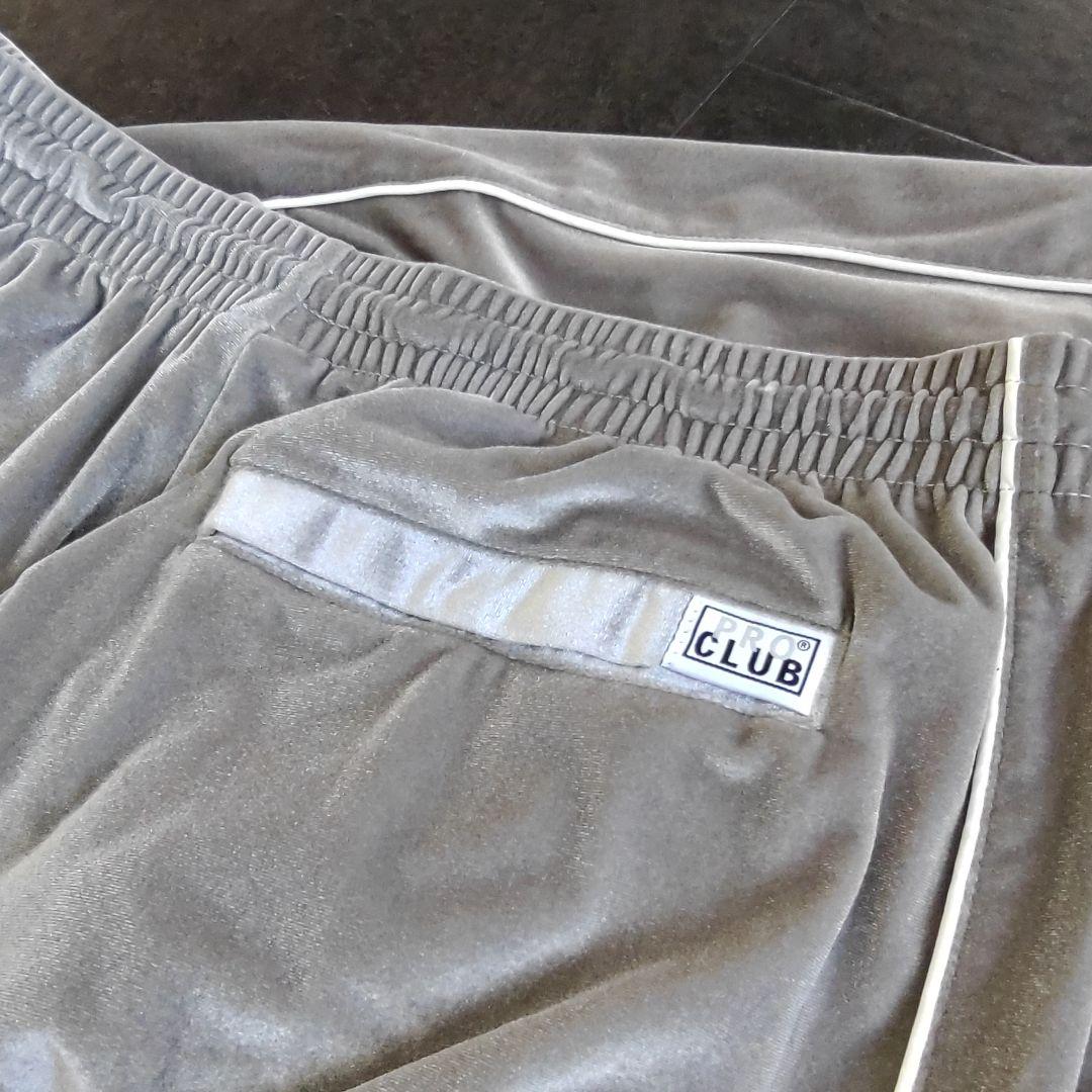 【プロクラブ シルバー】ベロア トラックパンツ ジャージ ビッグサイズ 2XL