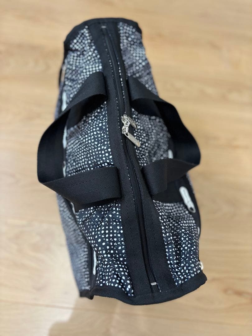 【未使用】LeSportsac ドットニュアンス柄 ボストンバッグ 黒ショルダー