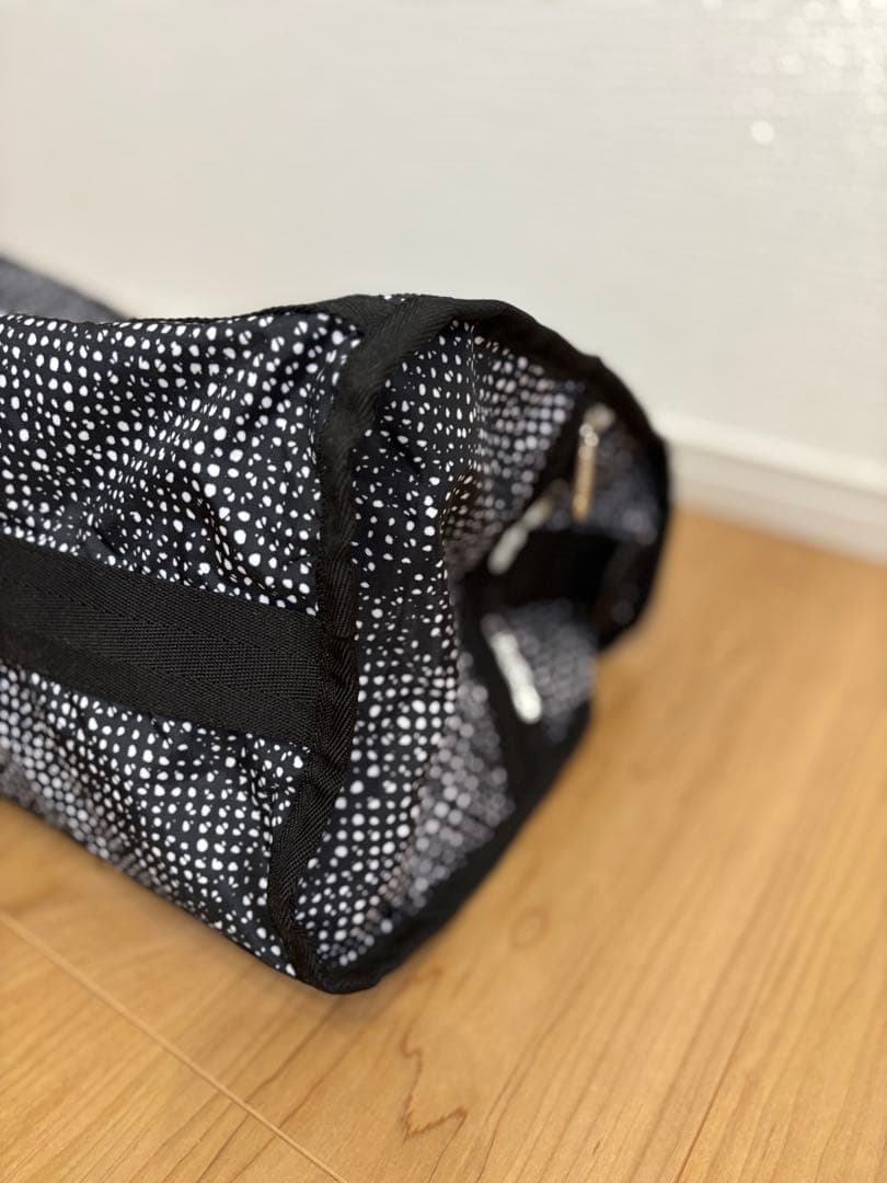 【未使用】LeSportsac ドットニュアンス柄 ボストンバッグ 黒ショルダー