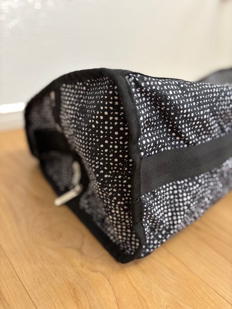 【未使用】LeSportsac ドットニュアンス柄 ボストンバッグ 黒ショルダー