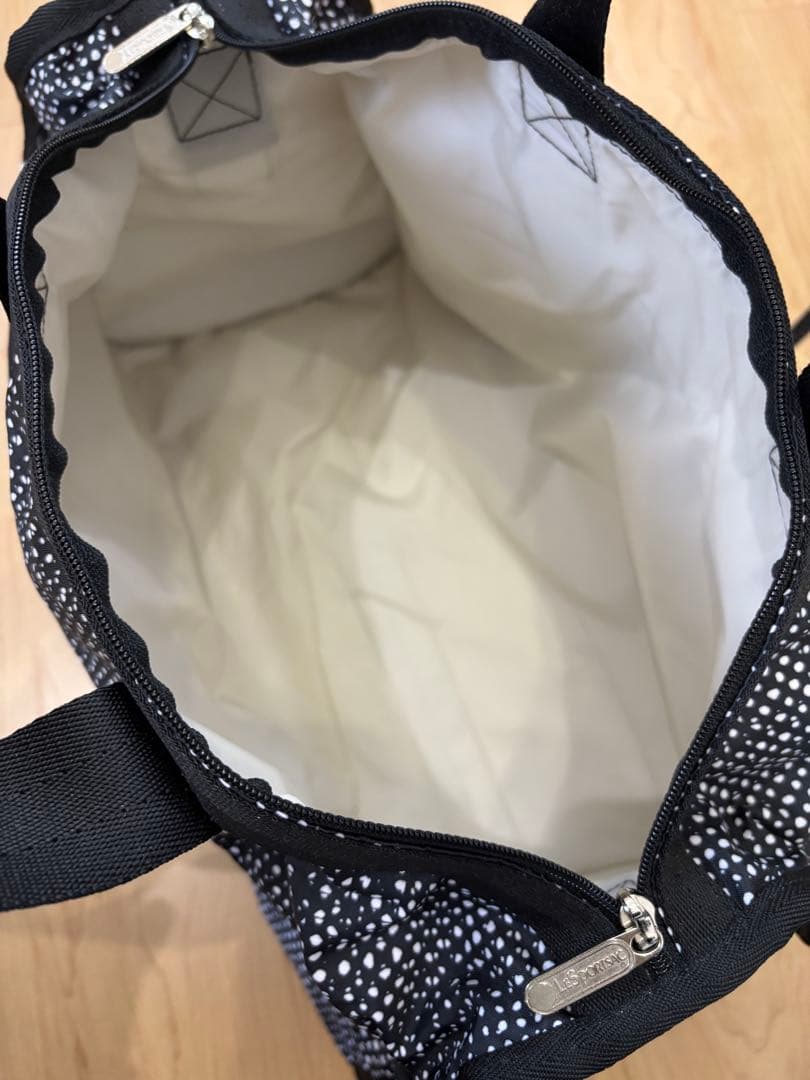 【未使用】LeSportsac ドットニュアンス柄 ボストンバッグ 黒ショルダー