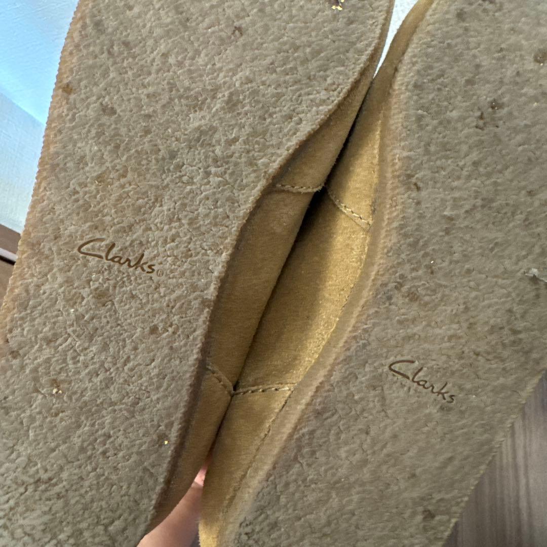 美品 Clarks ワラビーモカシン ダークサンドスエード 265