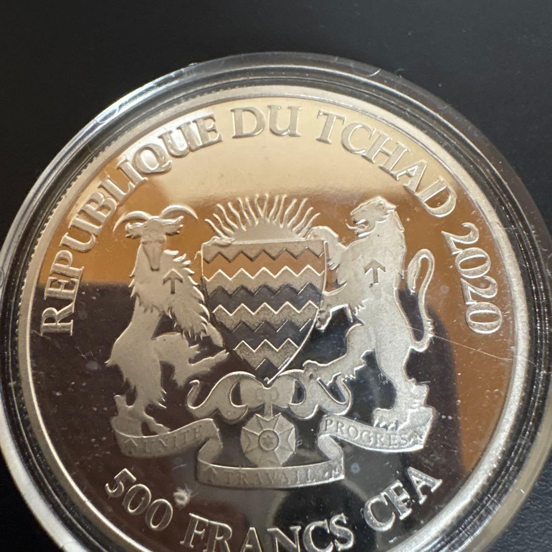 2020年　チャド　ケルト馬銀貨　1オンス カプセル付き　訳あり