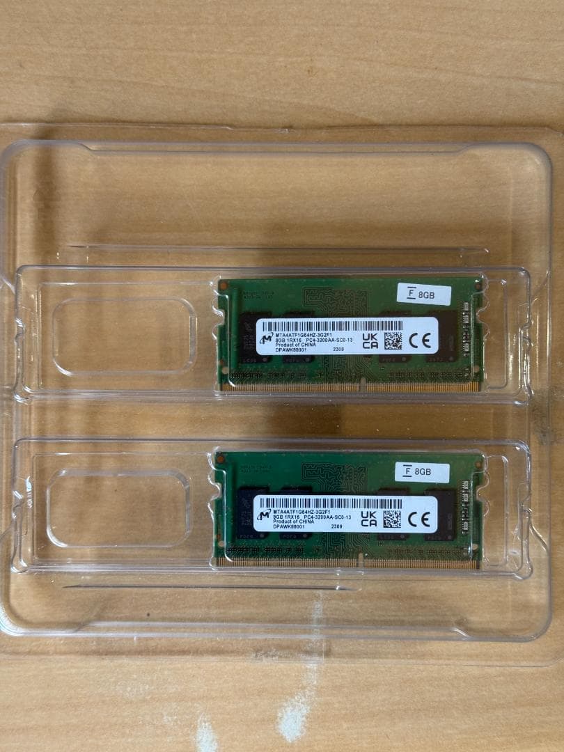 16GB DDR4 MICRON PC4-3200 SO-DIMM（8GB×2）