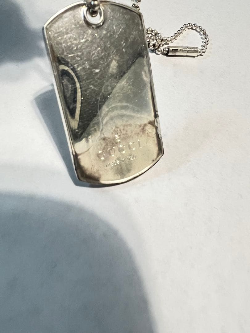 GUCCI シルバー ドッグタグ ネックレス　グッチ