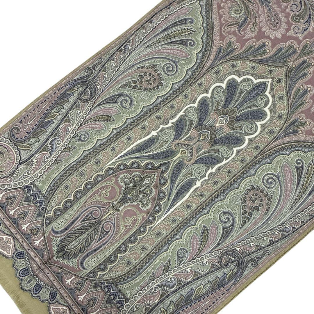 【極美品】ETRO エトロ ペイズリー柄 大判ストール スカーフ ロゴ