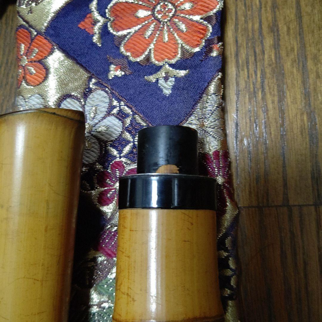 値下げ琴古流尺八在銘　一尺八寸管　袋付き