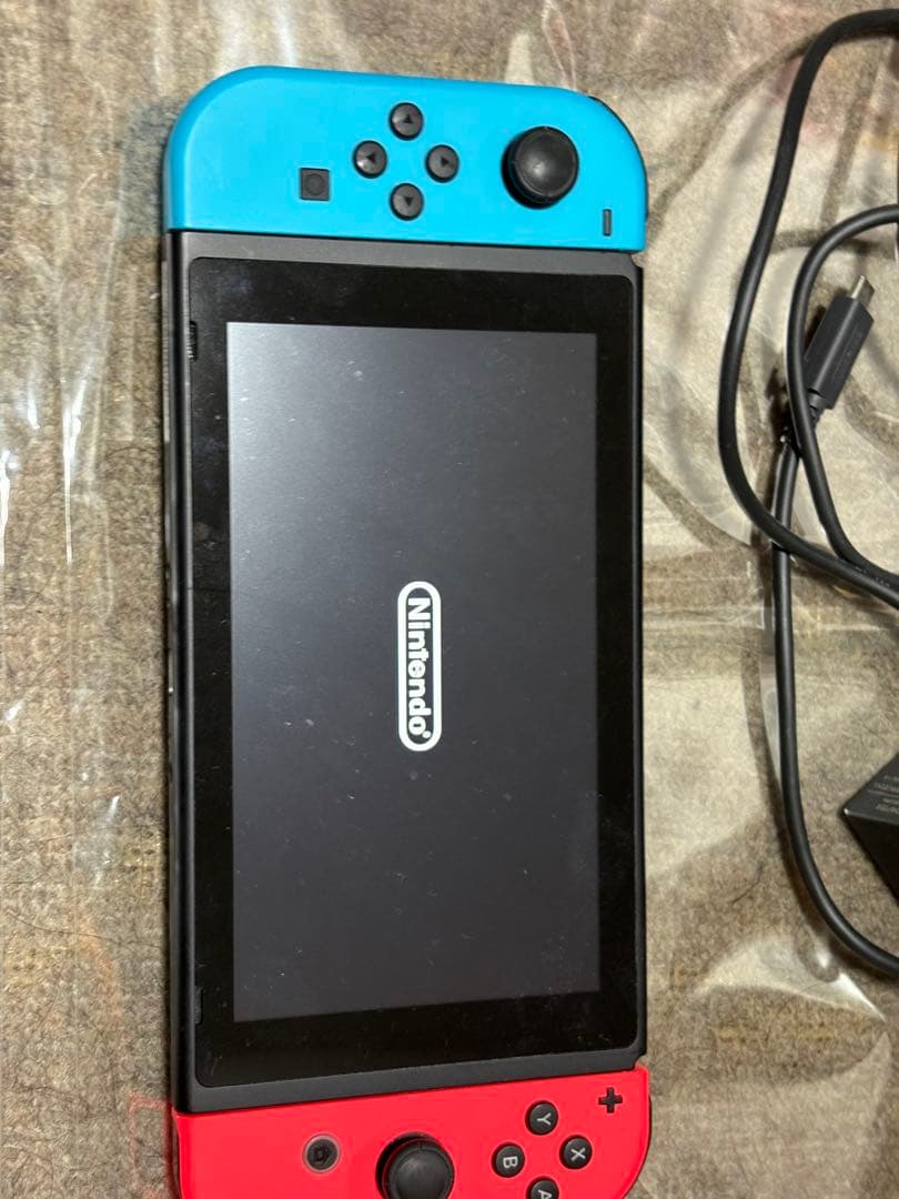 Nintendo Switch 本体 青/赤 充電器付き 【ジャンク品】