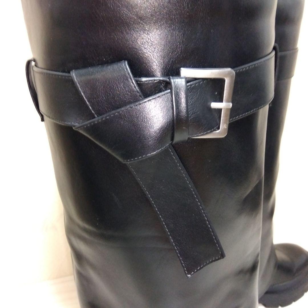 ZARA ザラ ニーハイゲートル黒ブラックロングブーツ38