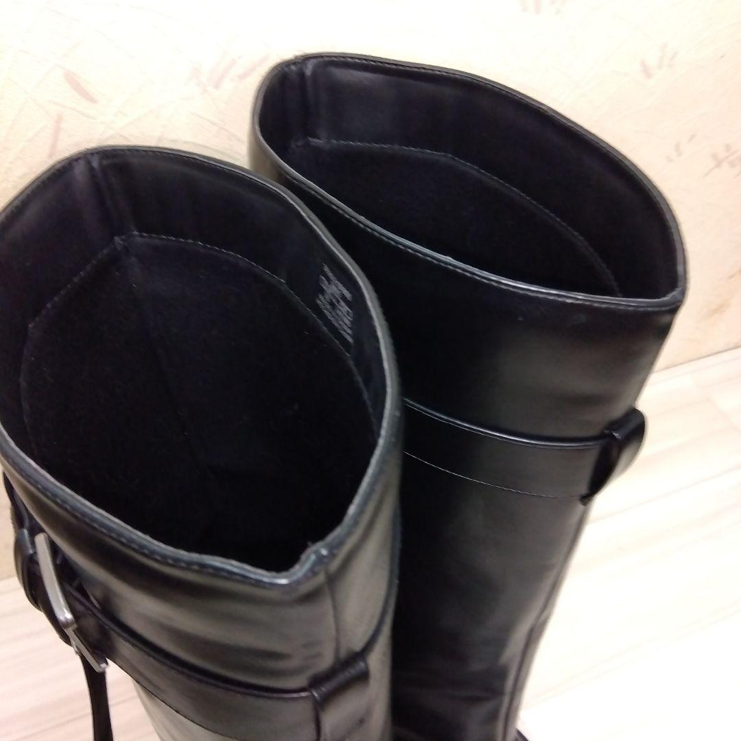 ZARA ザラ ニーハイゲートル黒ブラックロングブーツ38