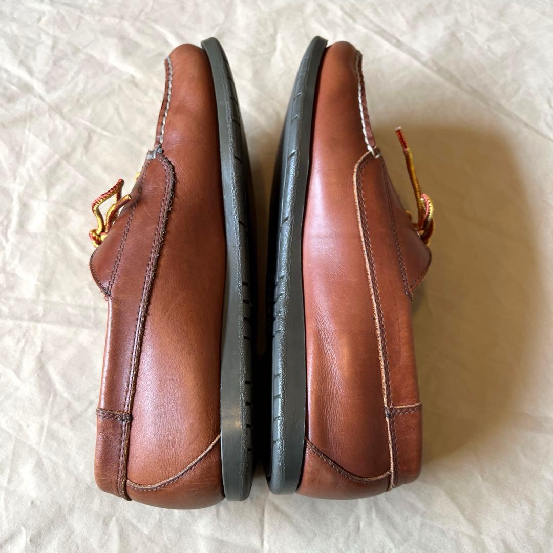 L.L.Bean レザーモカシン ブラウン 28cm ラバーソール 本革 中古